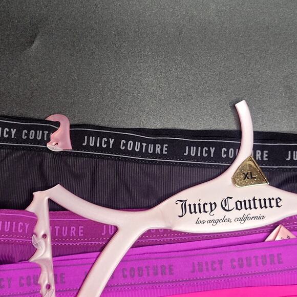 Juicy Couture 5 Pack Petal Pink Barbie Pink Bright Solid Thong Set Size XL NWT - Picture 2 of 8